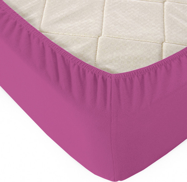 Изображение товара Простыня Alleri Трикотажная на резинке 120x200x20см (винный)