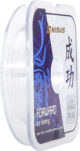 Изображение товара Леска монофильная Nisus Forward Ice Fishing 0.074мм Nylon Transparent N-FIF-0.074-50 (50м)