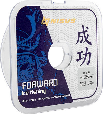 Изображение товара Леска монофильная Nisus Forward Ice Fishing 0.105мм Nylon Transparent / N-FIF-0.105-50 (50м)