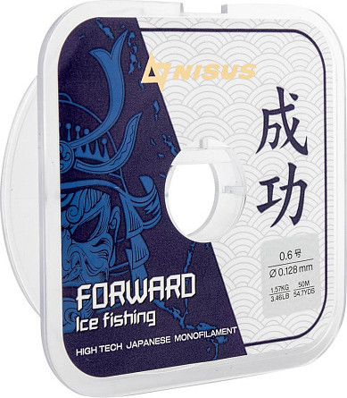 Изображение товара Леска монофильная Nisus Forward Ice Fishing 0.128мм Nylon Transparent / N-FIF-0.128-50 (50м)