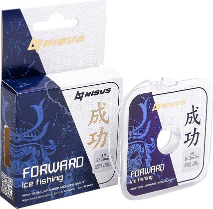 Изображение товара Леска монофильная Nisus Forward Ice Fishing 0.286mm Nylon Transparent / N-FIF-0.286-50 (50м)