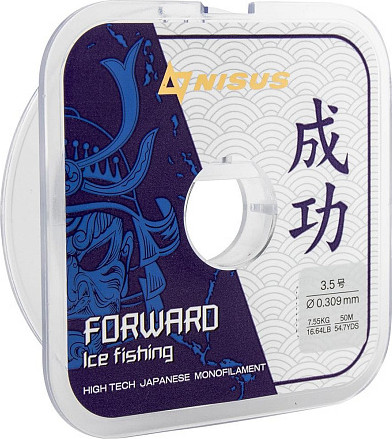 Изображение товара Леска монофильная Nisus Forward Ice Fishing 0.309мм Nylon Transparent / N-FIF-0.309-50 (50м)