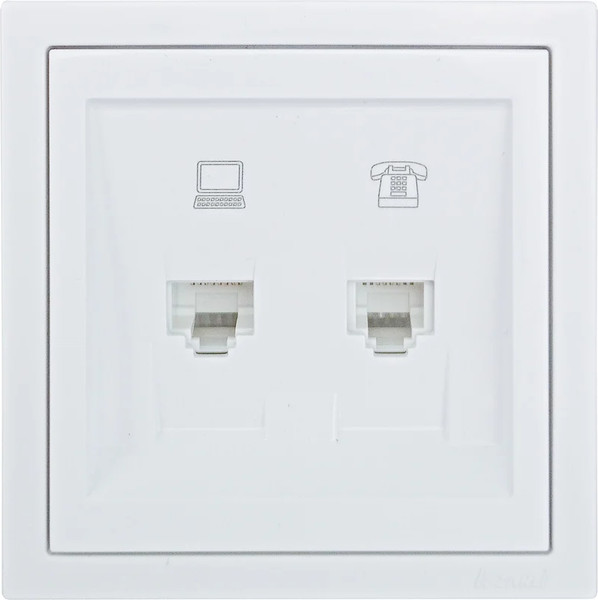 Изображение товара Розетка Lezard Zima 704-0288-143 (белый)