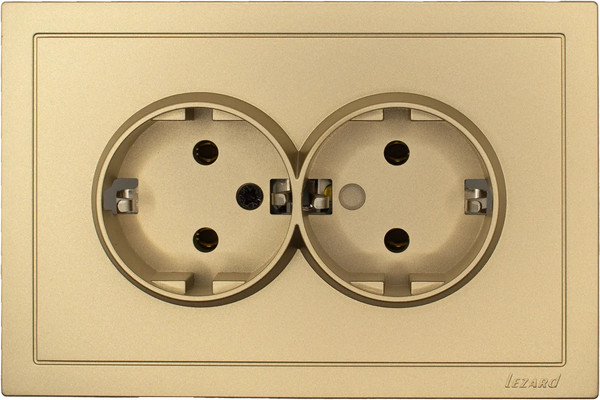 Изображение товара Розетка Lezard Zima 704-3600-127BQC (золото)