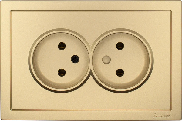 Изображение товара Розетка Lezard Zima 704-3600-128BQC (золото)