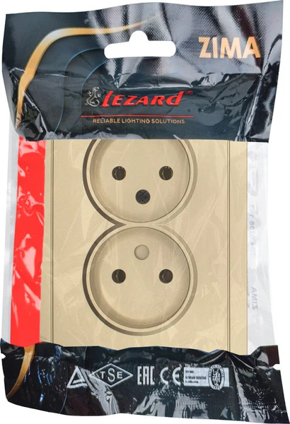 Изображение товара Розетка Lezard Zima 704-3600-128BQC (золото)