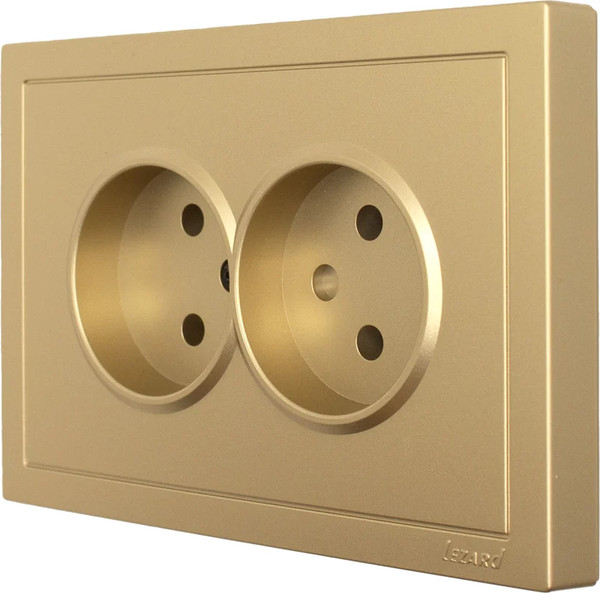 Изображение товара Розетка Lezard Zima 704-3600-128BQC (золото)