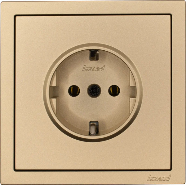 Изображение товара Розетка Lezard Zima 704-3688-122BQC (золото)