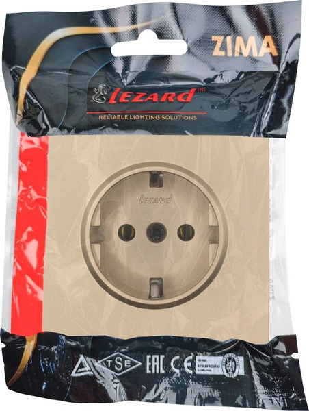 Изображение товара Розетка Lezard Zima 704-3688-122BQC (золото)