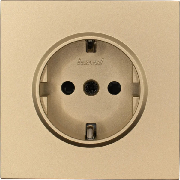 Изображение товара Розетка Lezard Zima 704-3688-124BQC (золото)