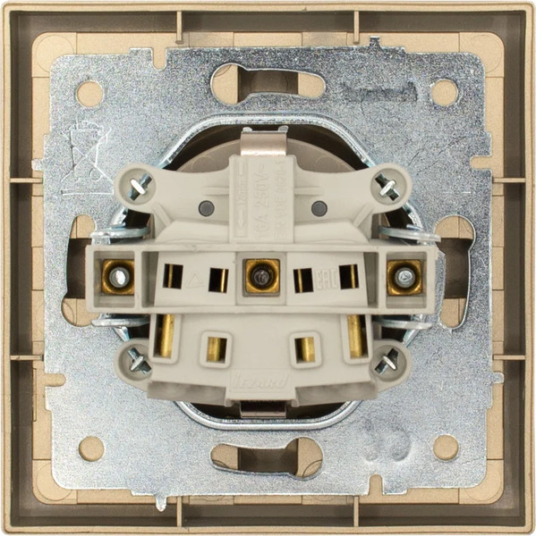 Изображение товара Розетка Lezard Zima 704-3688-124BQC (золото)