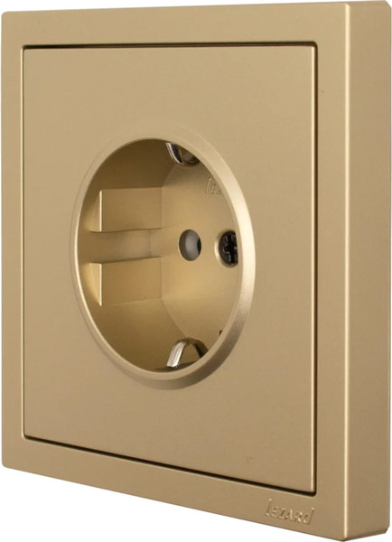 Изображение товара Розетка Lezard Zima 704-3688-124BQC (золото)
