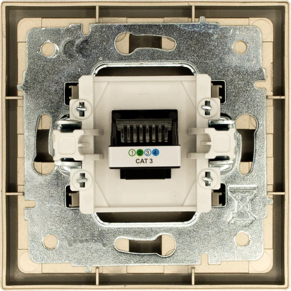 Изображение товара Розетка Lezard Zima 704-3688-137 (золото)