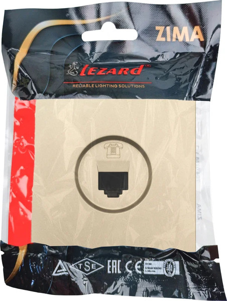 Изображение товара Розетка Lezard Zima 704-3688-137 (золото)