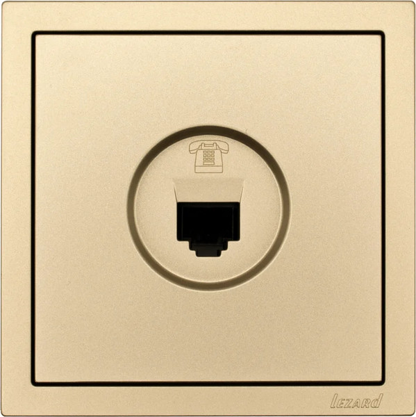 Изображение товара Розетка Lezard Zima 704-3688-137 (золото)