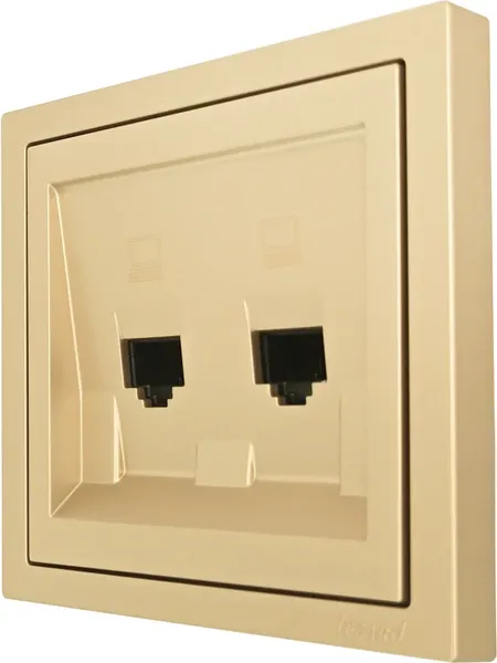 Изображение товара Розетка Lezard Zima 704-3688-141 (золото)