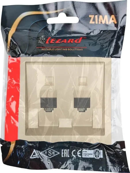 Изображение товара Розетка Lezard Zima 704-3688-141 (золото)