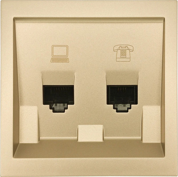 Изображение товара Розетка Lezard Zima 704-3688-143 (золото)