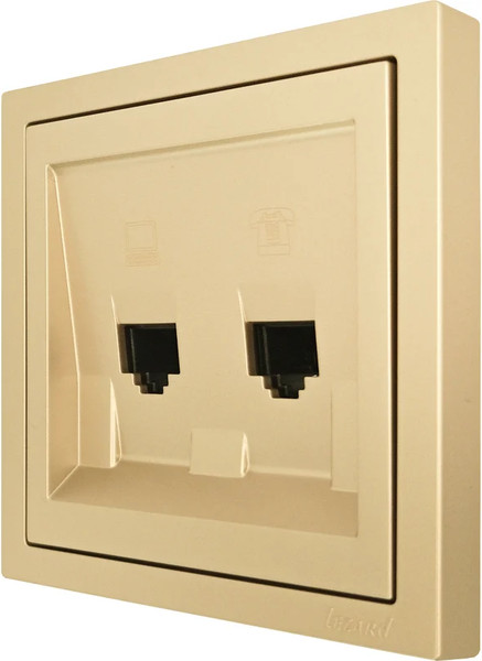 Изображение товара Розетка Lezard Zima 704-3688-143 (золото)