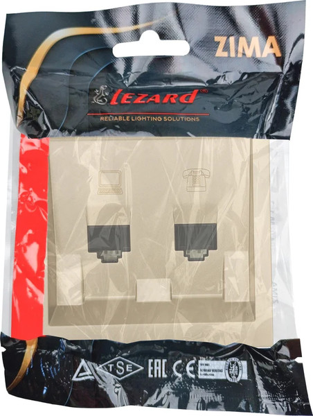 Изображение товара Розетка Lezard Zima 704-3688-143 (золото)