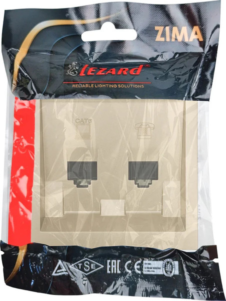 Изображение товара Розетка Lezard Zima 704-3688-144 (золото)