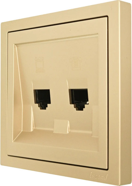 Изображение товара Розетка Lezard Zima 704-3688-144 (золото)