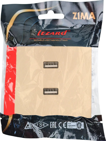 Изображение товара Розетка Lezard Zima 704-3688-192 (золото)