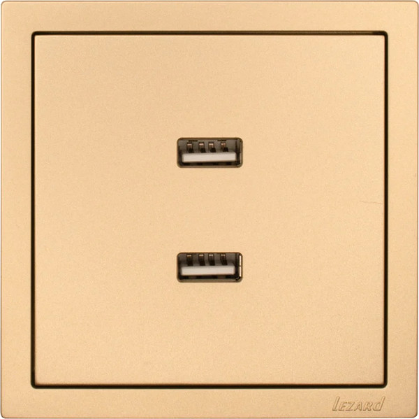 Изображение товара Розетка Lezard Zima 704-3688-192 (золото)