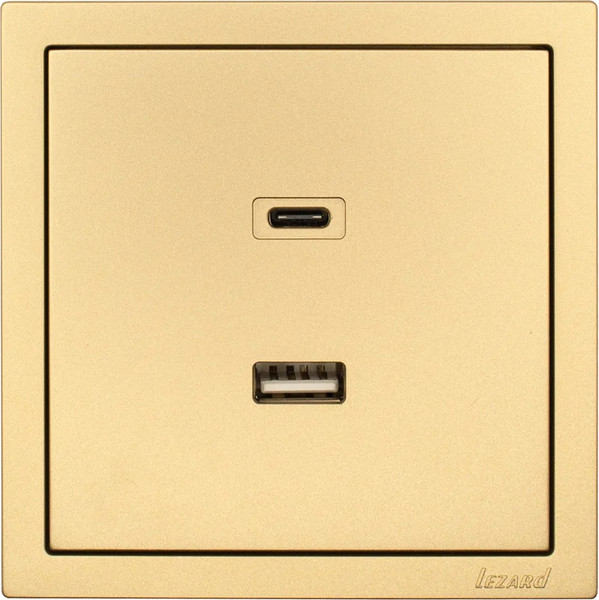 Изображение товара Розетка Lezard Zima 704-3688-192TC (золото)