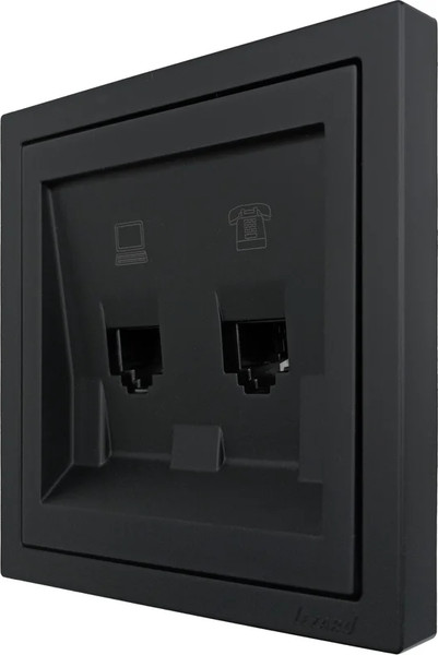 Изображение товара Розетка Lezard Zima 704-4288-143 (черный бархат)