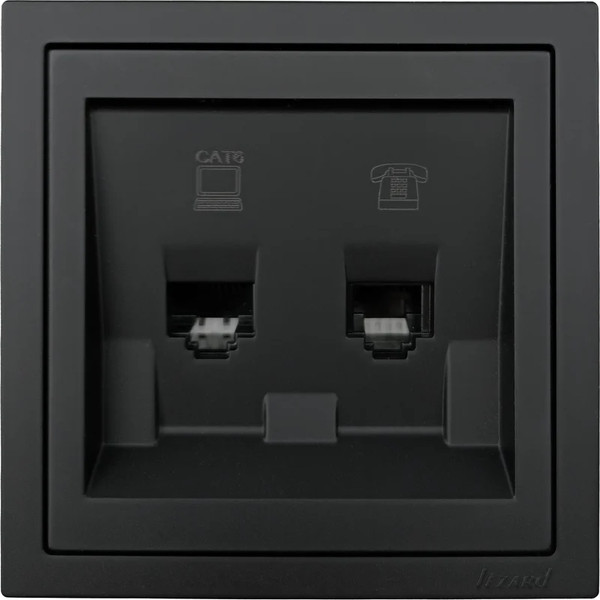 Изображение товара Розетка Lezard Zima 704-4288-144 (черный бархат)