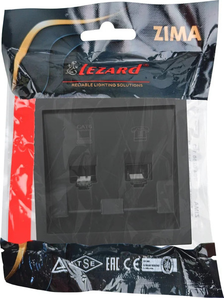 Изображение товара Розетка Lezard Zima 704-4288-144 (черный бархат)