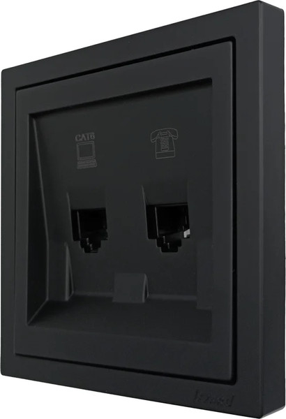 Изображение товара Розетка Lezard Zima 704-4288-144 (черный бархат)