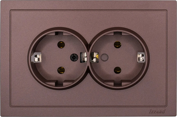 Изображение товара Розетка Lezard Zima 704-7300-127BQC (шоколад)
