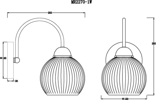 Изображение товара Бра MyFar Flora MR2270-1W