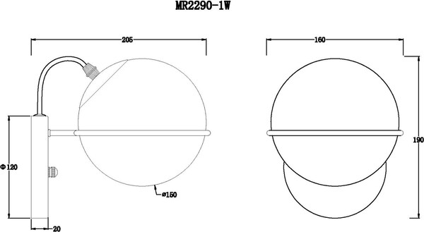 Изображение товара Бра MyFar Julian MR2290-1W
