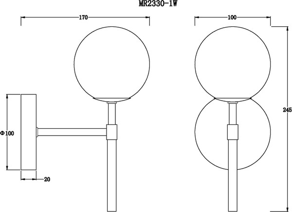 Изображение товара Бра MyFar Robert MR2330-1W