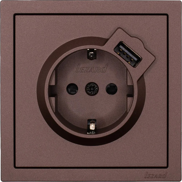 Изображение товара Розетка Lezard Zima 704-7388-181 (шоколад)