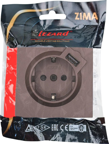 Изображение товара Розетка Lezard Zima 704-7388-181 (шоколад)