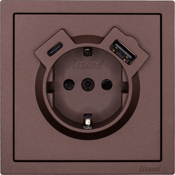 Изображение товара Розетка Lezard Zima 704-7388-181TC (шоколад)