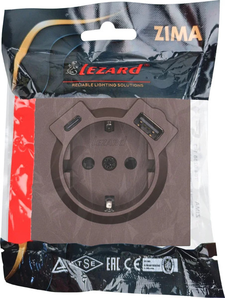 Изображение товара Розетка Lezard Zima 704-7388-181TC (шоколад)