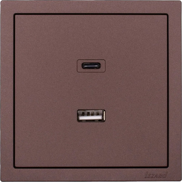 Изображение товара Розетка Lezard Zima 704-7388-192TC (шоколад)