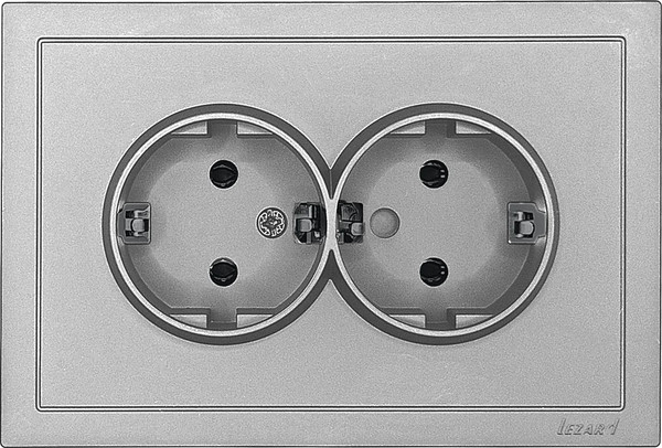 Изображение товара Розетка Lezard Zima 704-7400-127BQC (серый матовый)