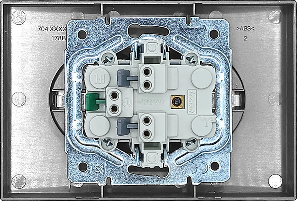 Изображение товара Розетка Lezard Zima 704-7400-127BQC (серый матовый)