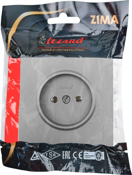 Изображение товара Розетка Lezard Zima 704-7488-121BQC (серый матовый)