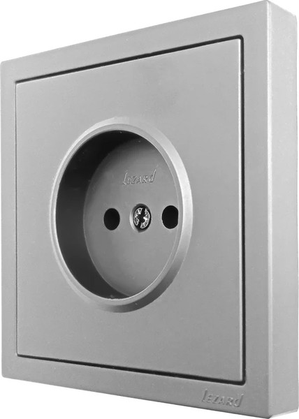 Изображение товара Розетка Lezard Zima 704-7488-121BQC (серый матовый)