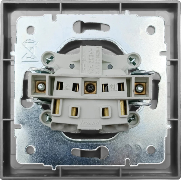 Изображение товара Розетка Lezard Zima 704-7488-121BQC (серый матовый)