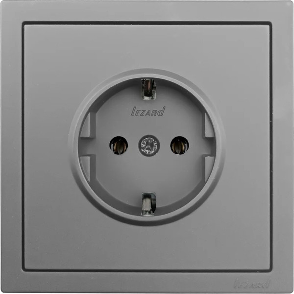 Изображение товара Розетка Lezard Zima 704-7488-122BQC (серый матовый)