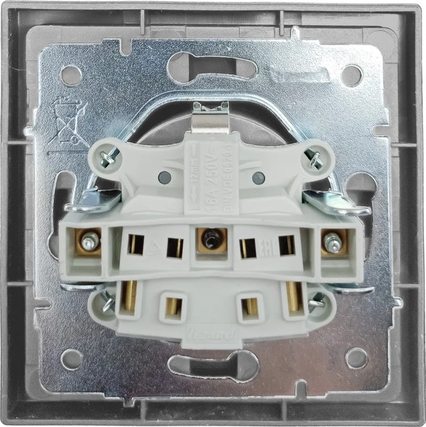 Изображение товара Розетка Lezard Zima 704-7488-122BQC (серый матовый)