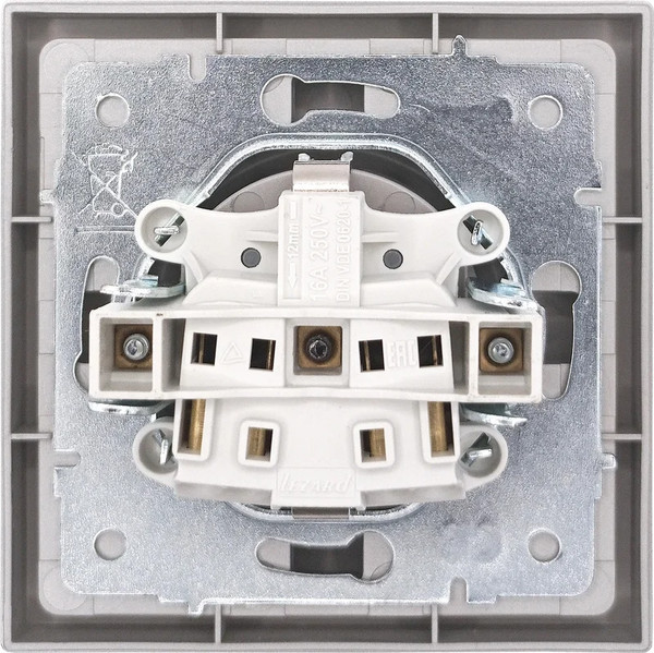 Изображение товара Розетка Lezard Zima 704-7488-123BQC (серый матовый)